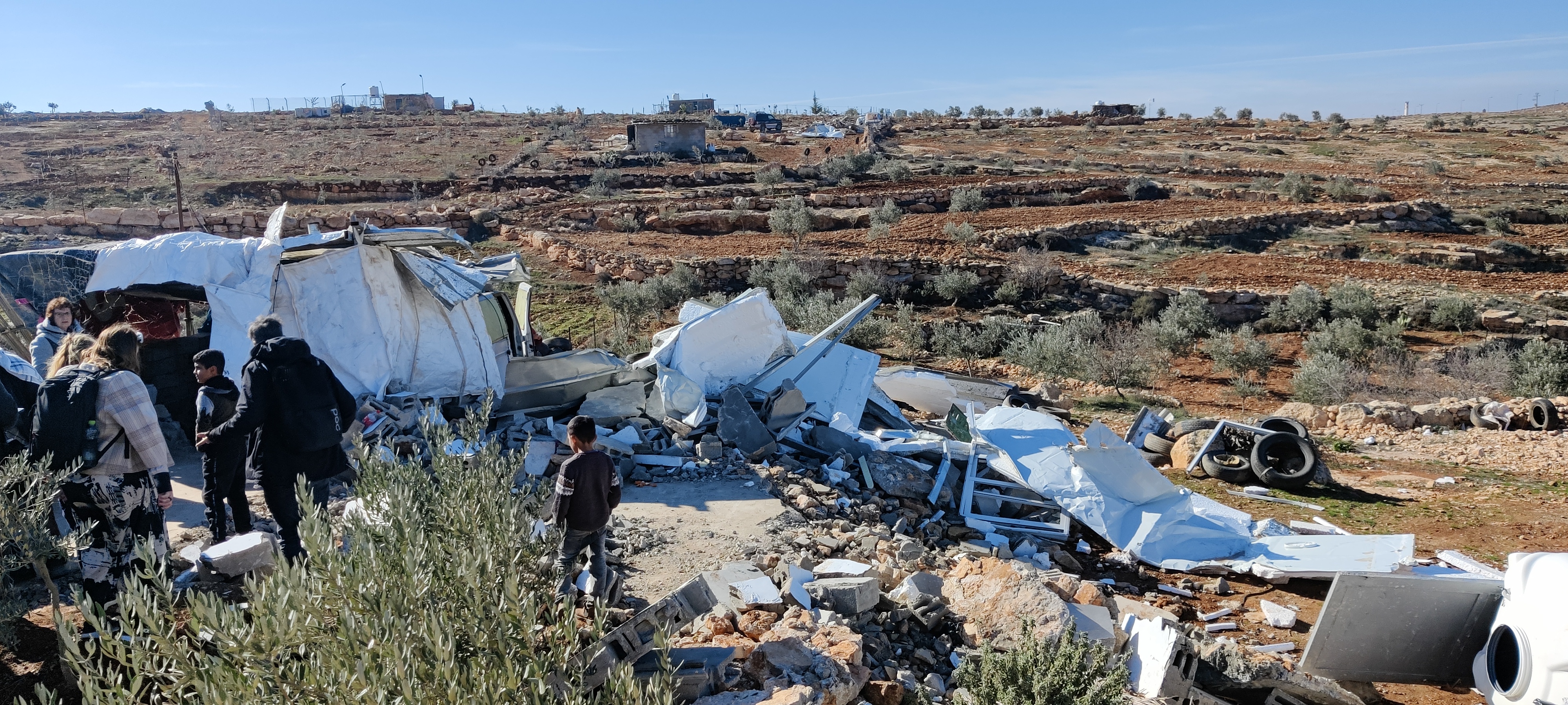 הריסות בית ג'בארין בכפר שיעב אל-בטם. צילום: איתן דיאמונד, 12.1.2023