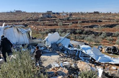 הריסות בית ג'בארין בכפר שיעב אל-בטם. צילום: איתן דיאמונד, 12.1.2023