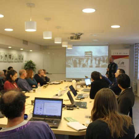 Yair Grenberger presenting his work in the Workshop on Modeling Urban Resilience in the Aftermath of the Haifa Fire