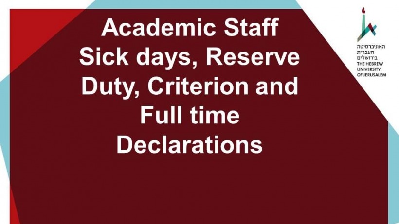 Academic Staff Declarations